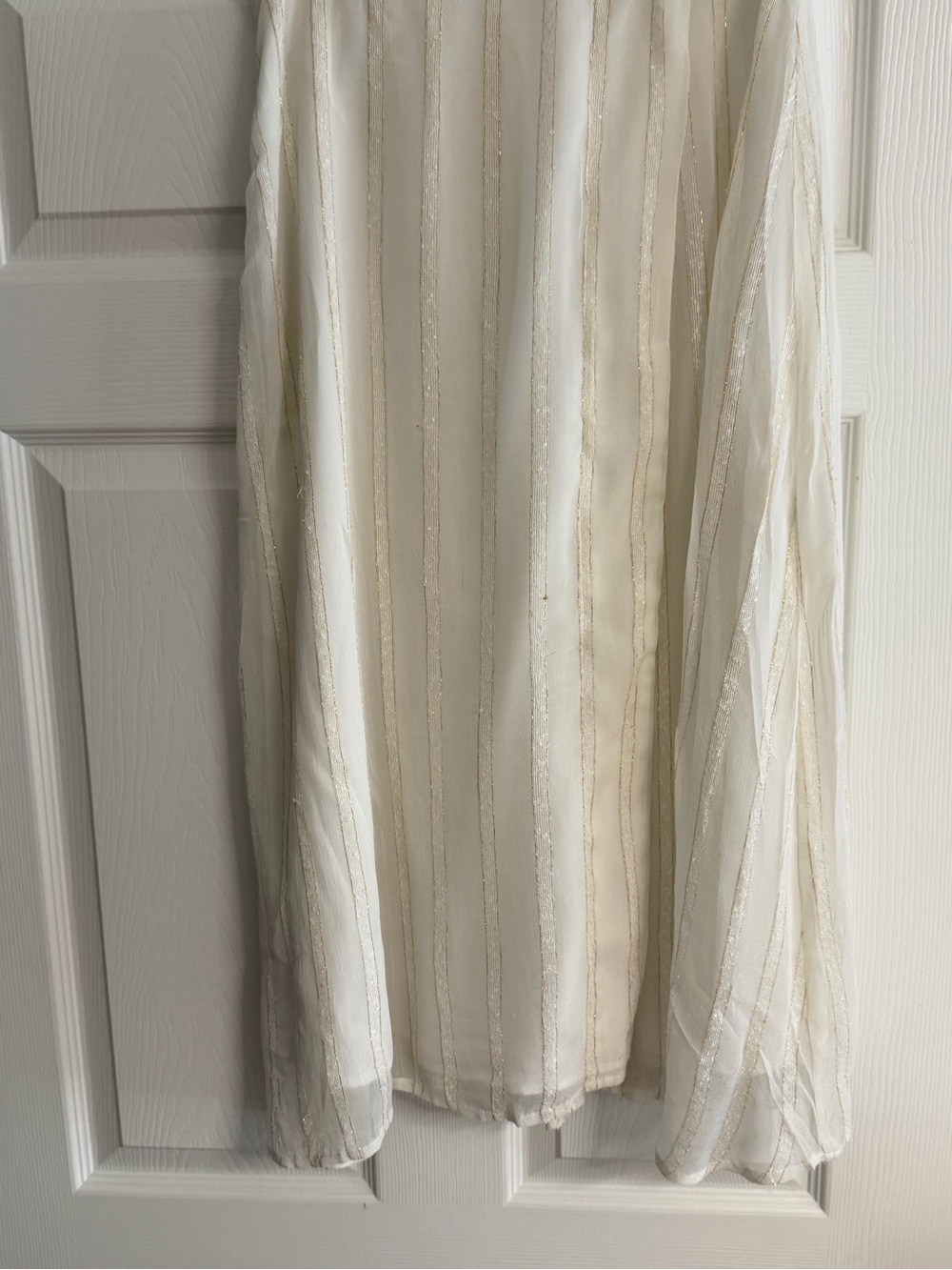 L'Academie Cream Sheer midi skirt - Picture 2 of 11
